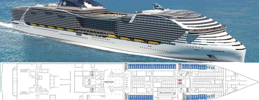 MSC World America Deck Plans and Layout